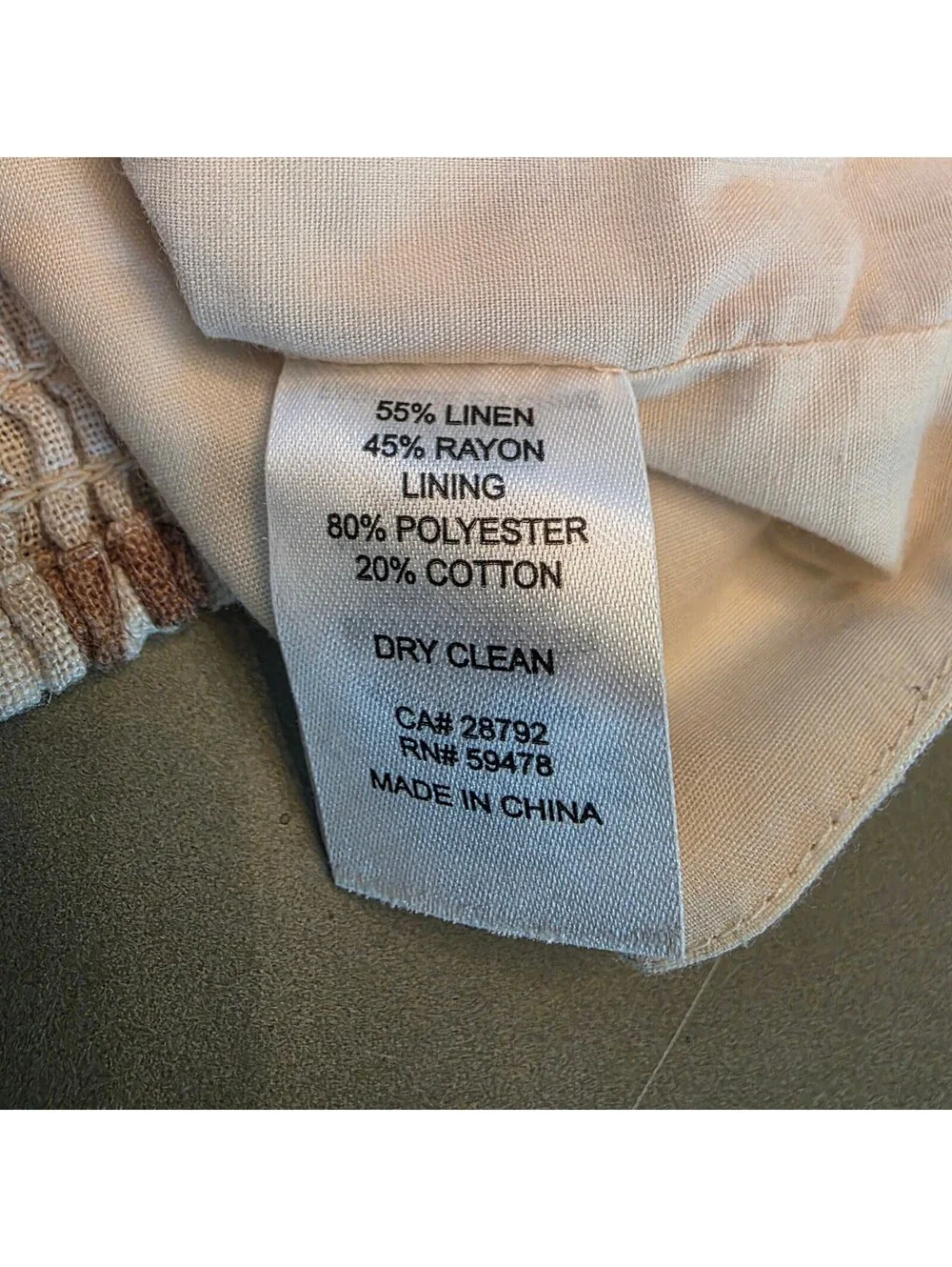House of Harlow Samina Cropped Linen Blend Top Size 8 Cream Tan Floral